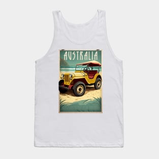 Australia Beach Buggy Vintage Travel Art Poster Tank Top